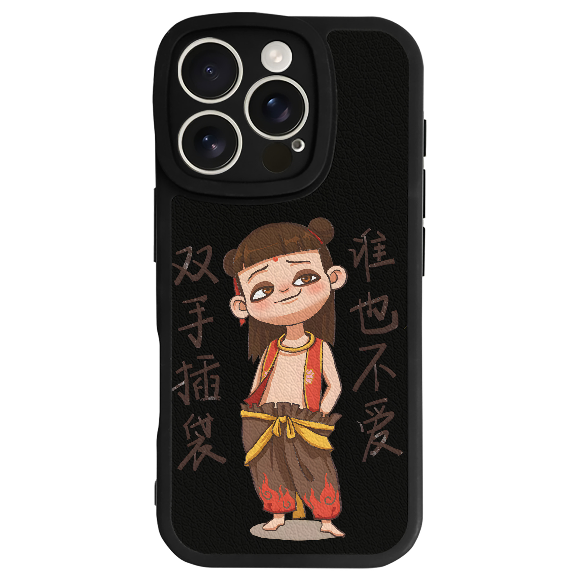 （画像用） Ne Zha 2 ナタ 魔童の大暴れ 【iPhone 16シリーズ対応】シリコンスマホケース（レザー調） 材質：シリコン